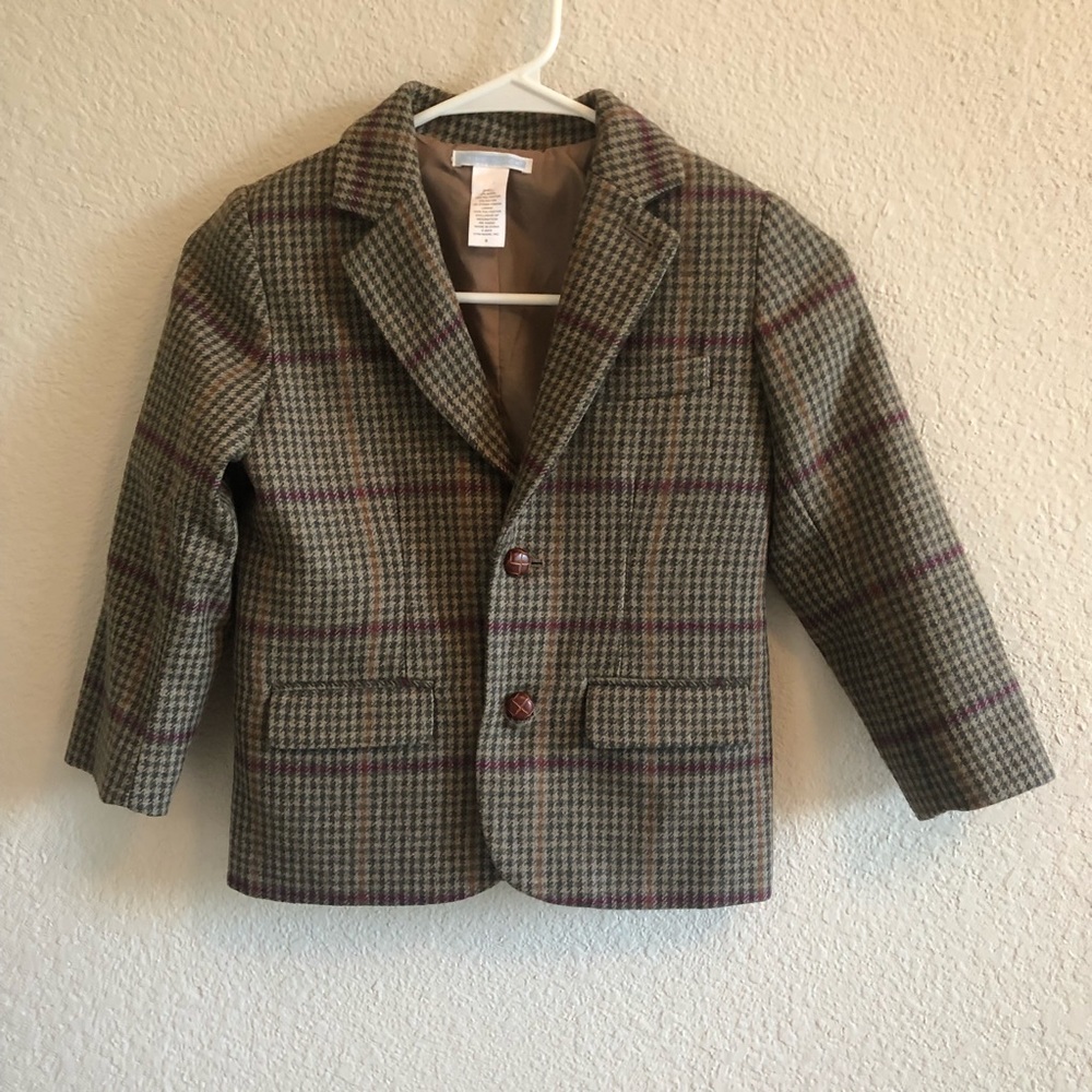 Janie and Jack Plaid Blazer Sz 5
